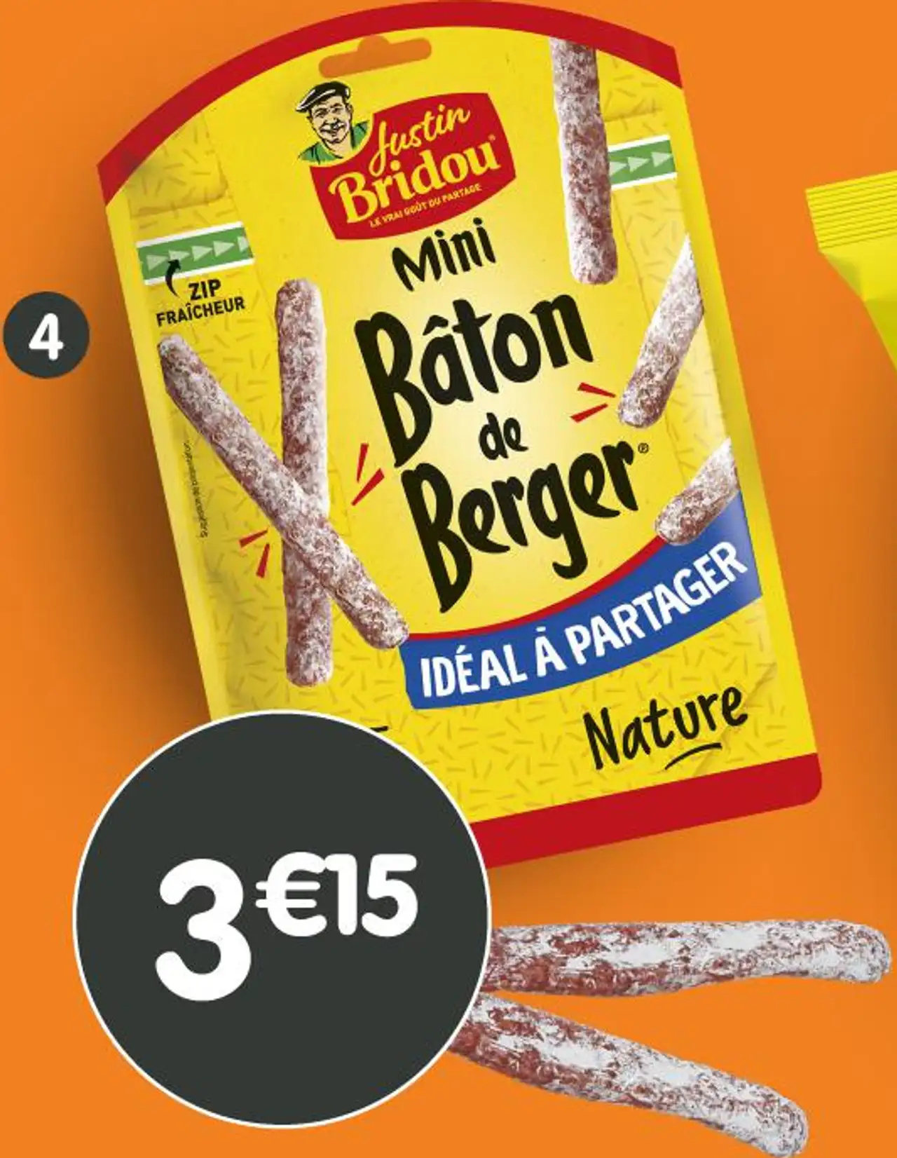 JUSTIN BRIDOU mini saucissons nature