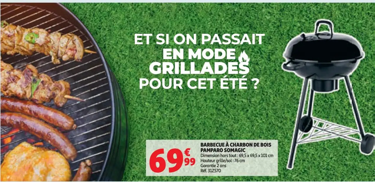Barbecue à charbon de bois Pamparo Somagic