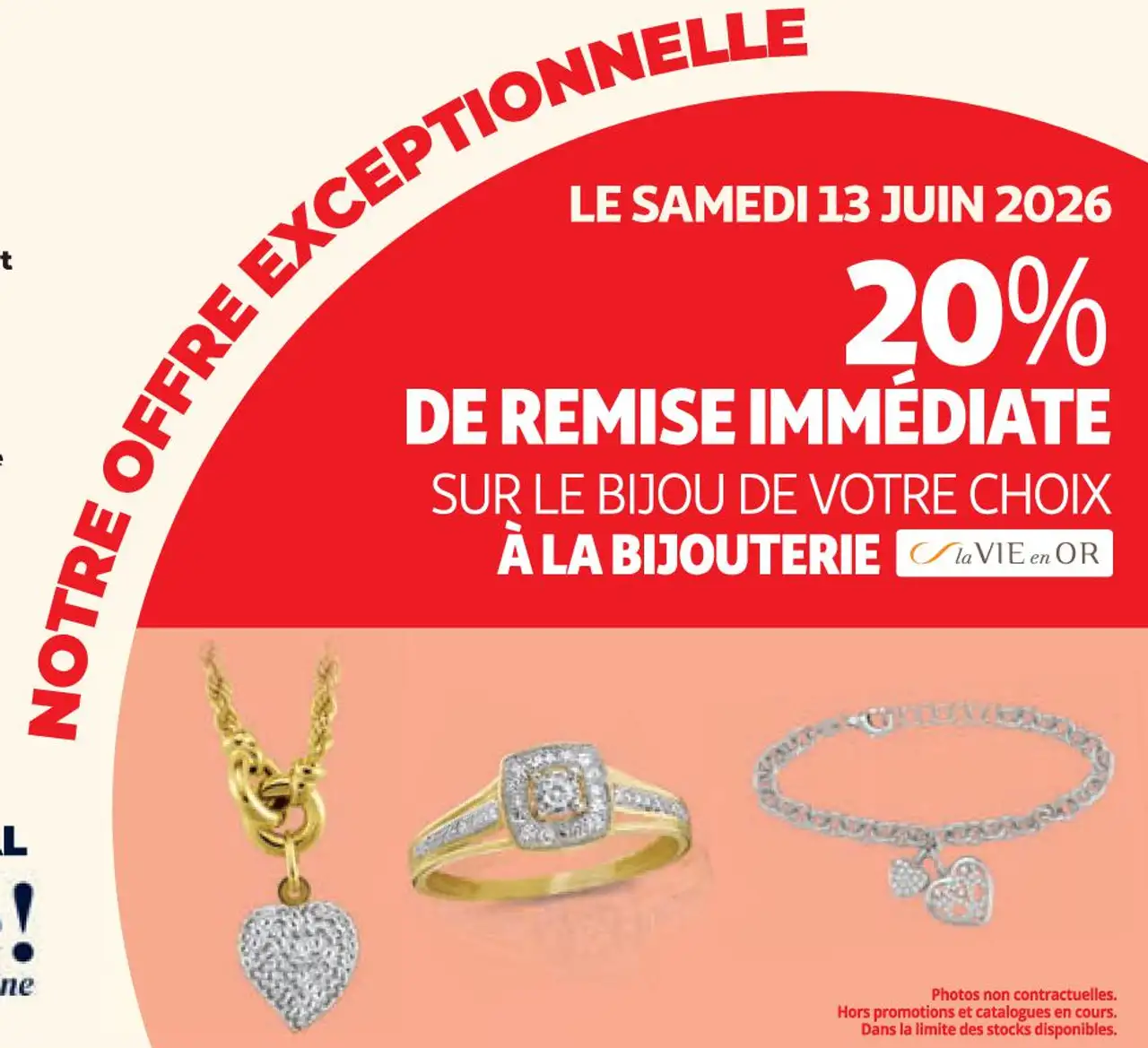 Remise immédiate de -20% sur le bijou de votre choix à la bijouterie La Vie en Or