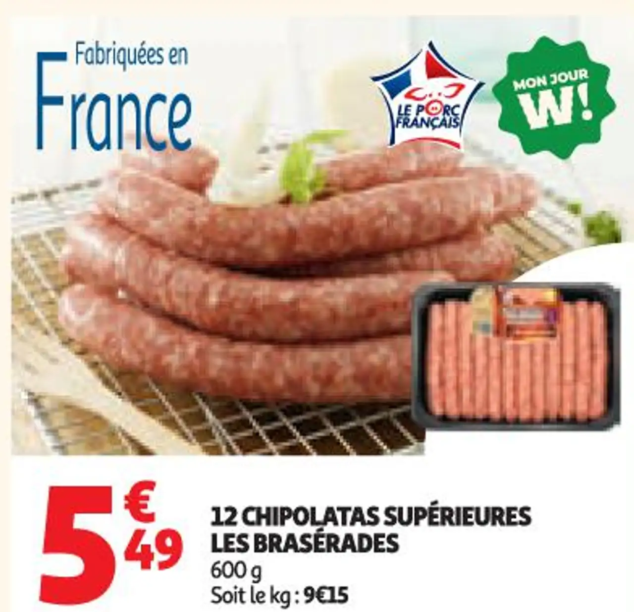 12 Chipolatas supérieures les Brasérades