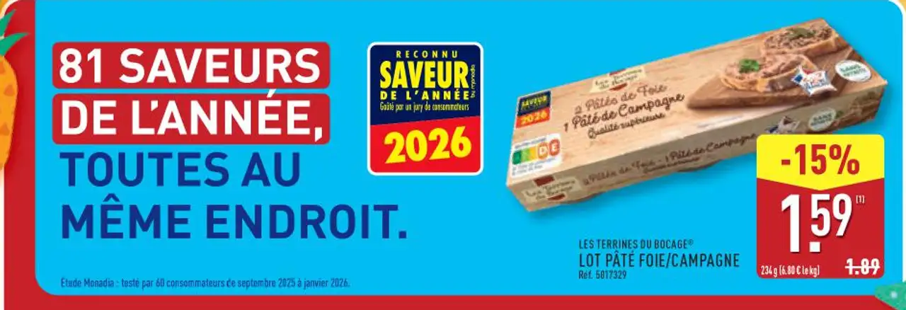 Les Terrines du Bocage Lot pâté foie/campagne