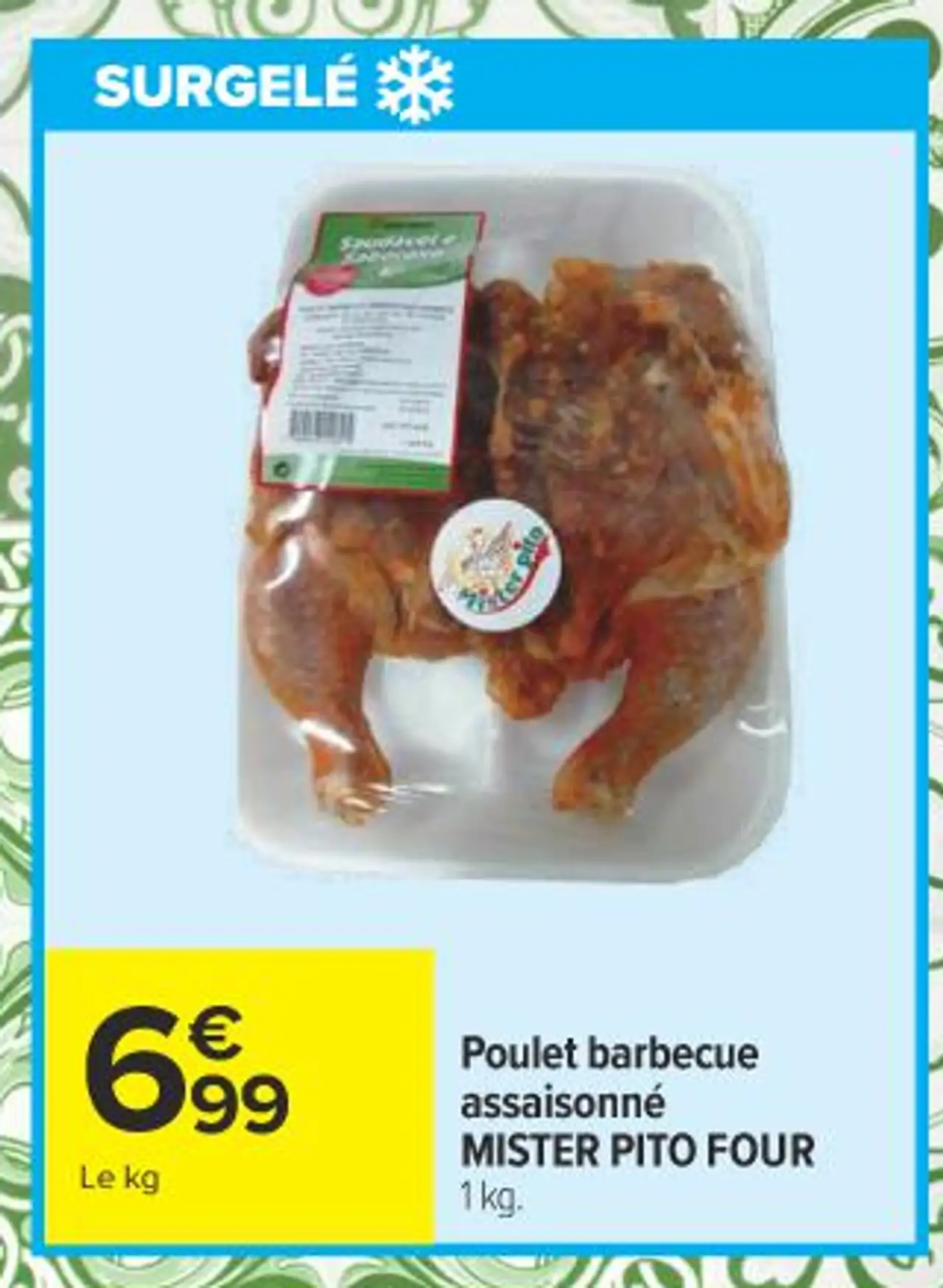 Poulet barbecue assaisonné MISTER PITO FOUR
