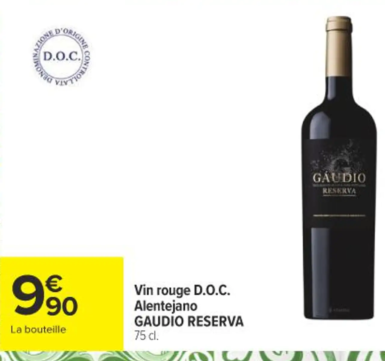 Vin rouge D.O.C. Alentejano GAUDIO RESERVA