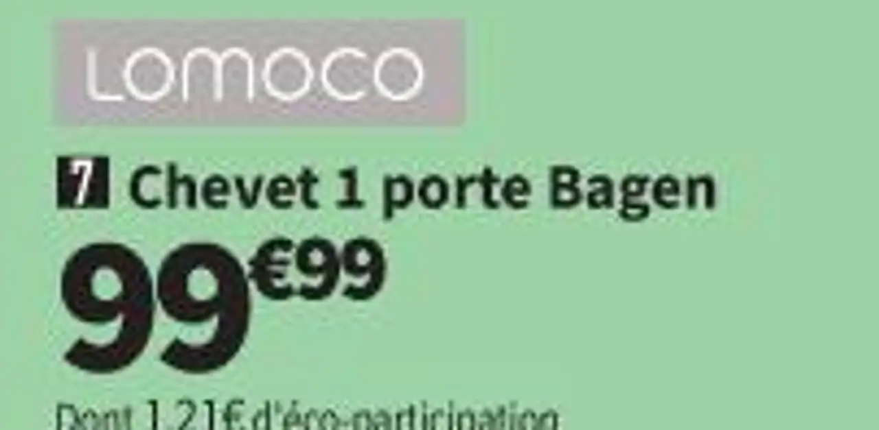 LOMOCO Chevet 1 porte Bagen