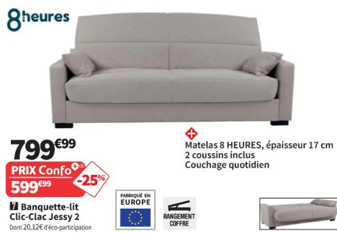 Banquette-lit Clic-Clac Jessy 2