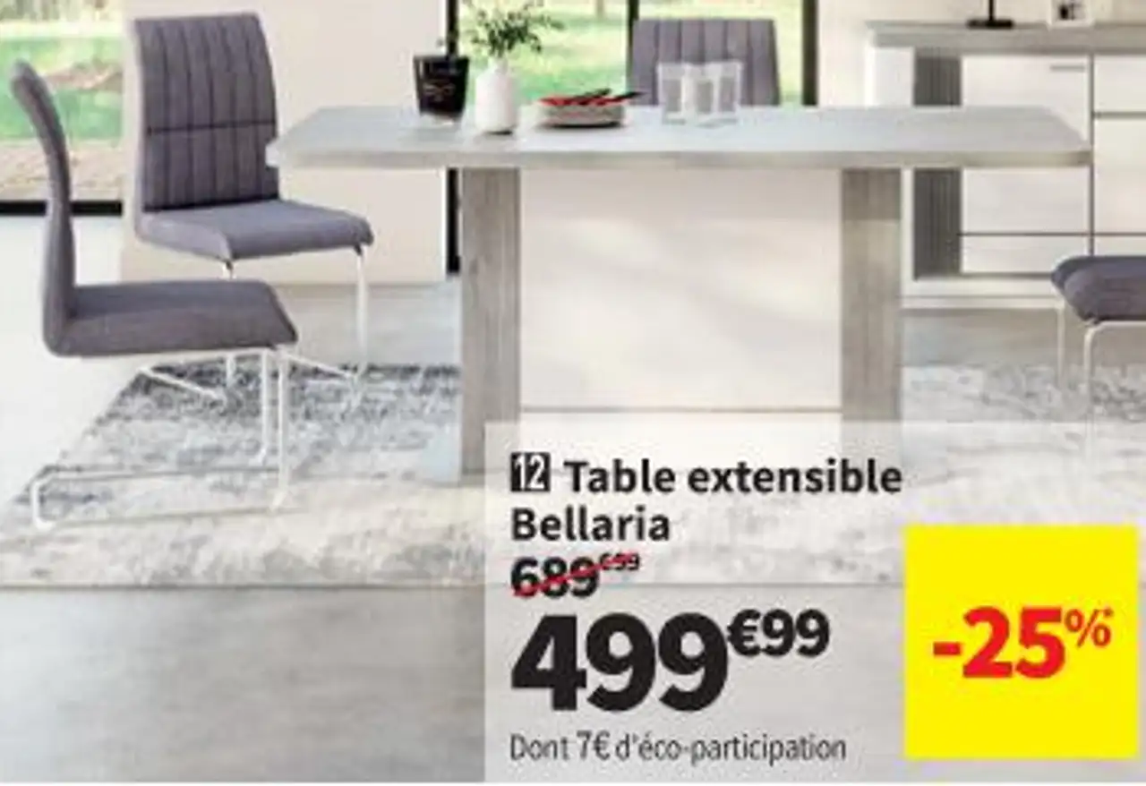 Table extensible Bellaria