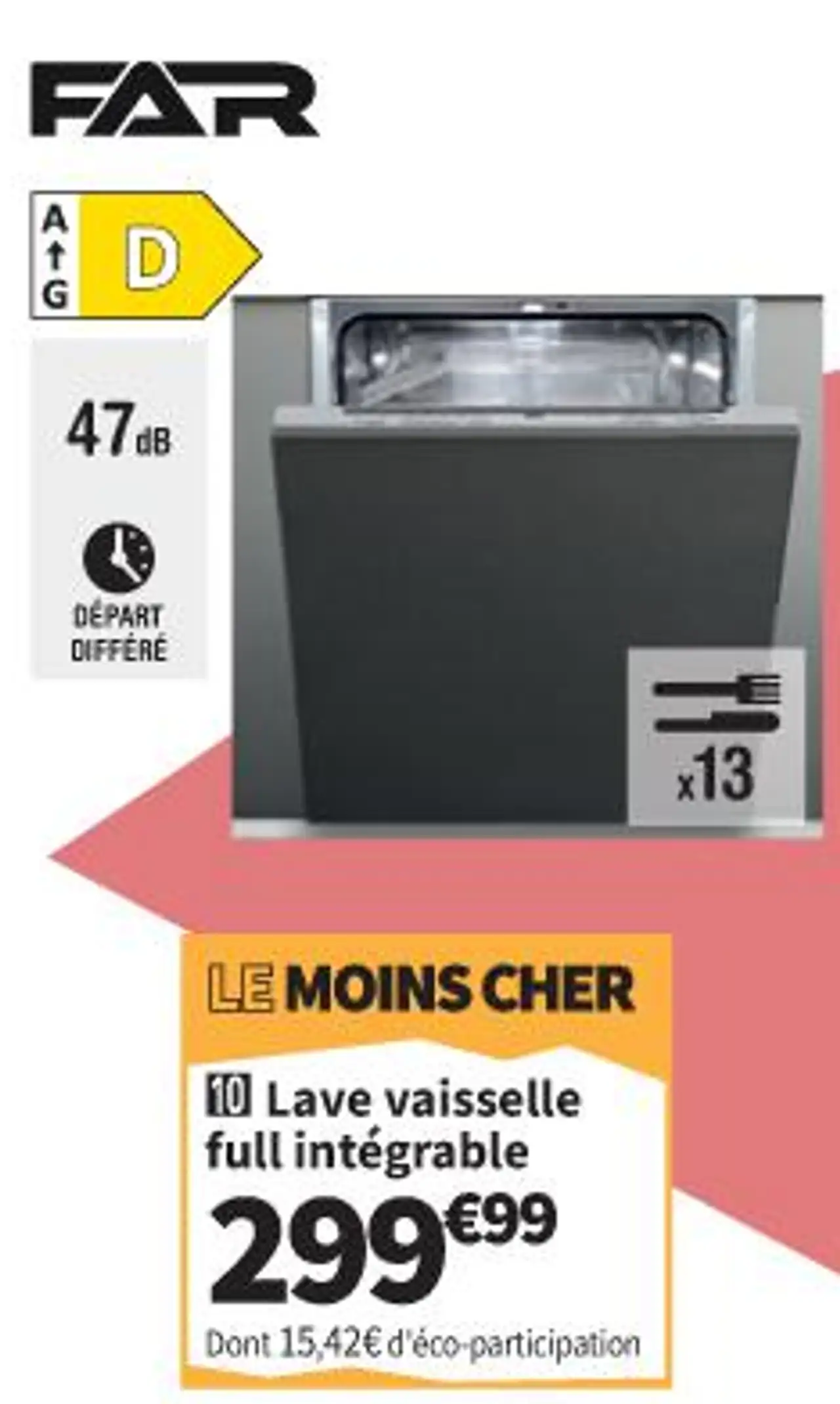 Lave vaisselle full intégrable FAR FLVI13D47