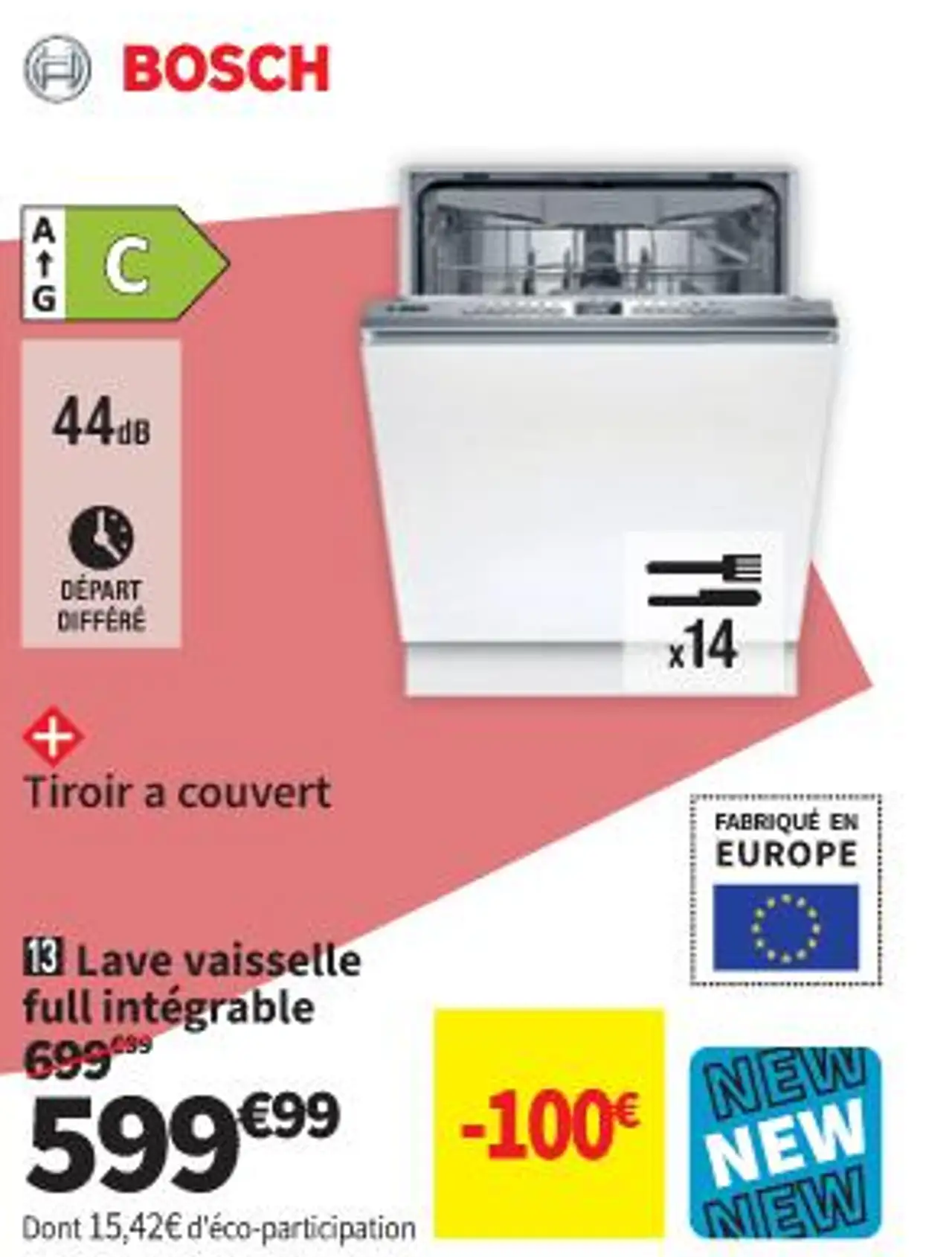 Lave vaisselle full intégrable BOSCH SMV4HMX08E