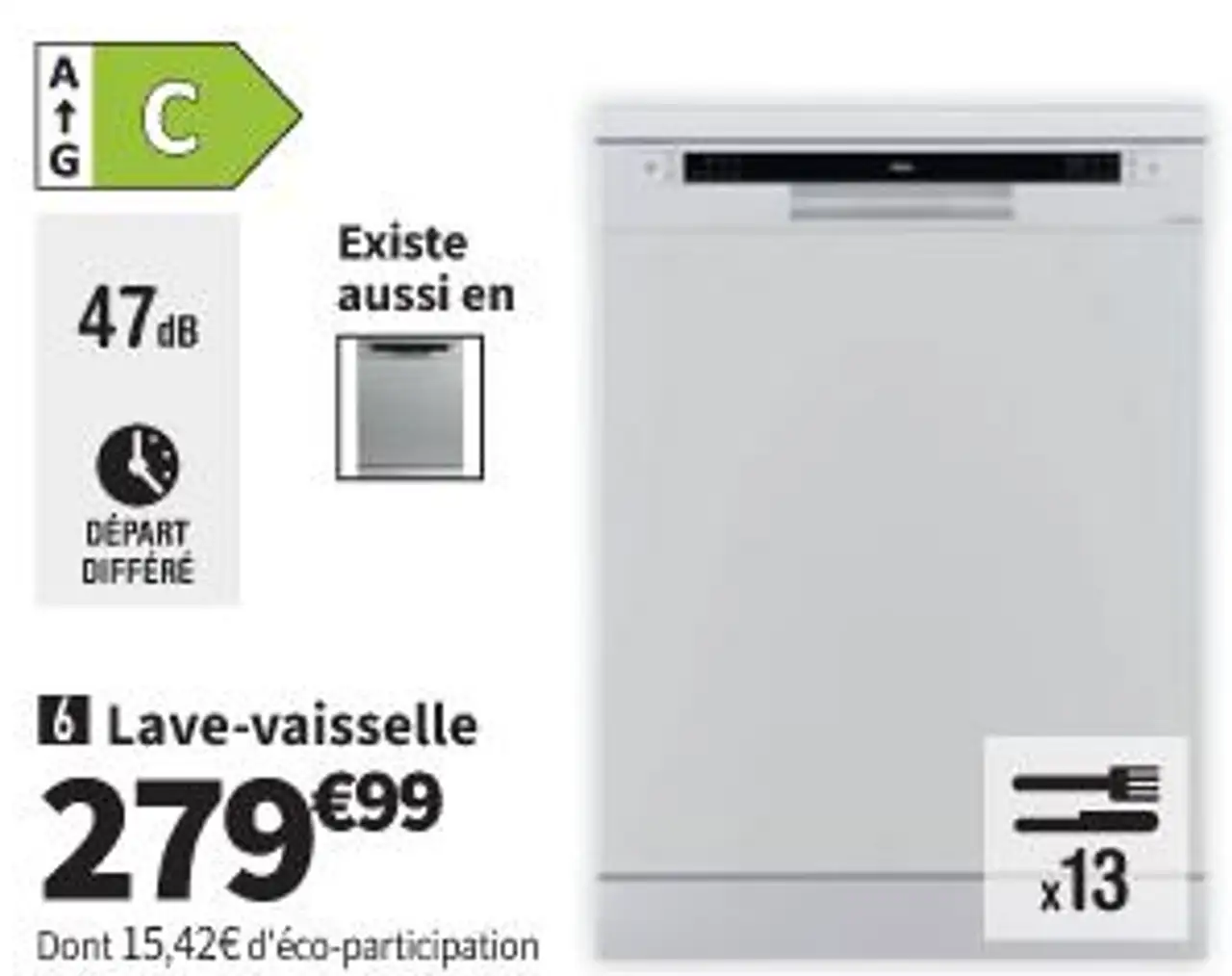 Lave-vaisselle FAR LV13C4726CW