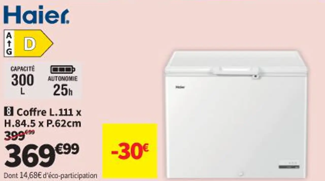 Coffre Haier L.111 x H.84.5 x P.62cm