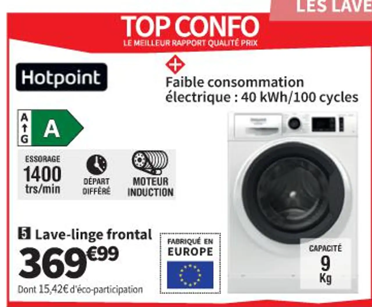 Lave-linge frontal Hotpoint CNB9489WKFR