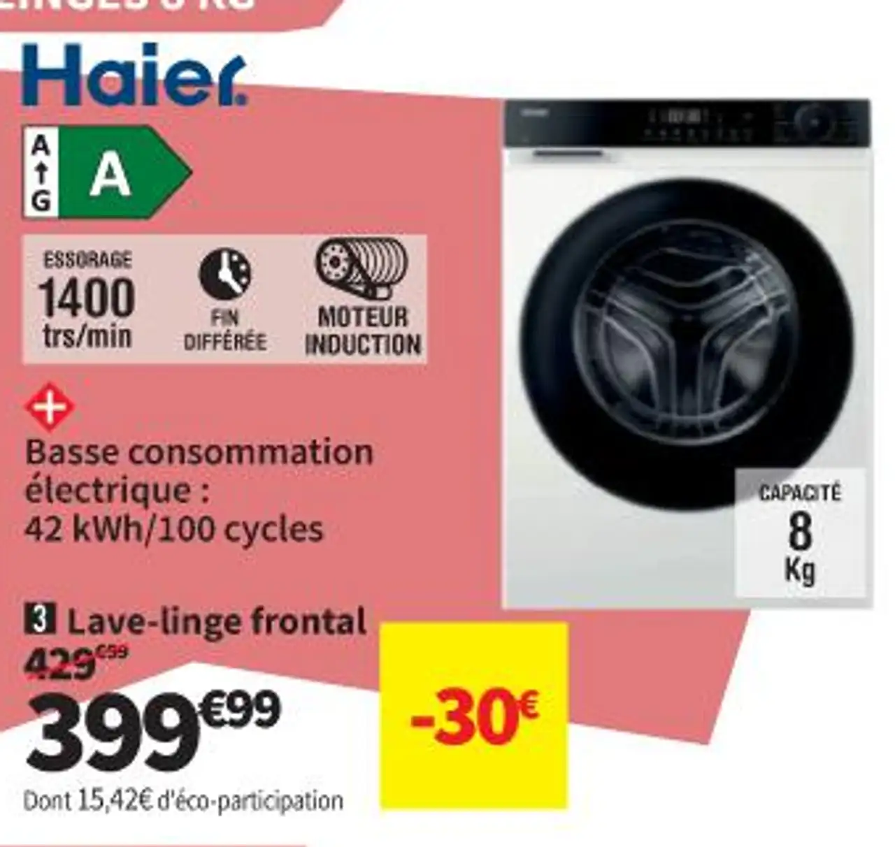 Lave-linge frontal Haier HW80-BP14357TUFR