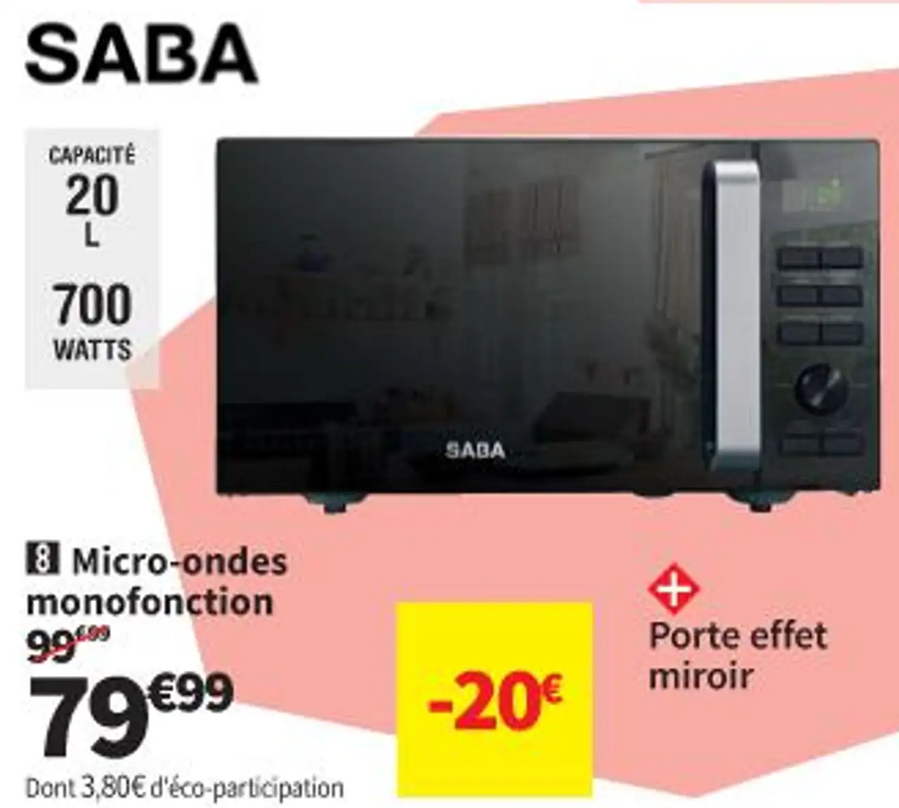 Micro-ondes monofonction Saba MS20EMB