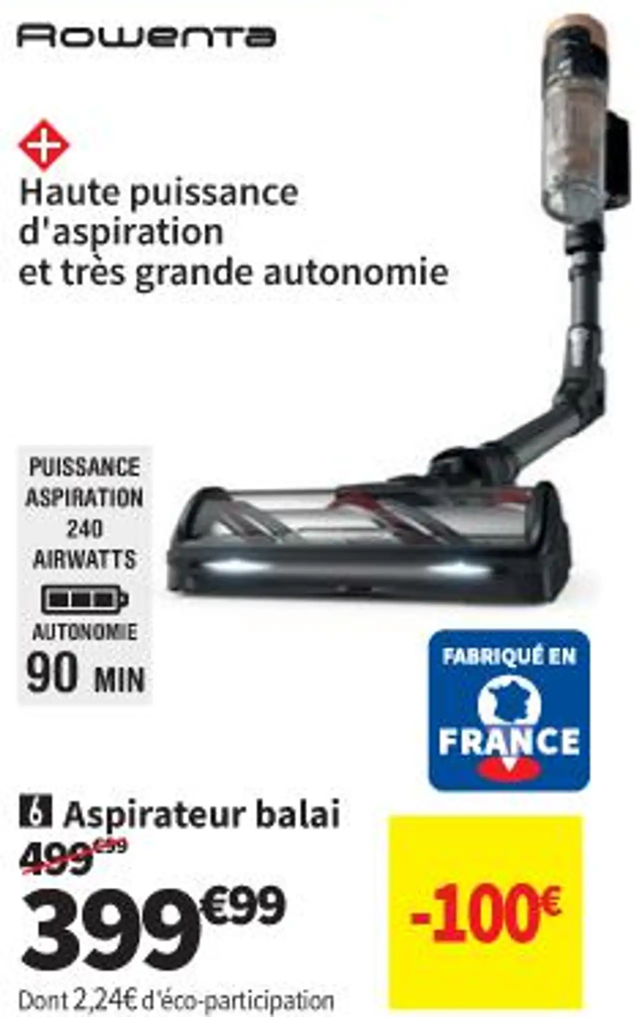 Rowenta RH9B74WO Aspirateur balai