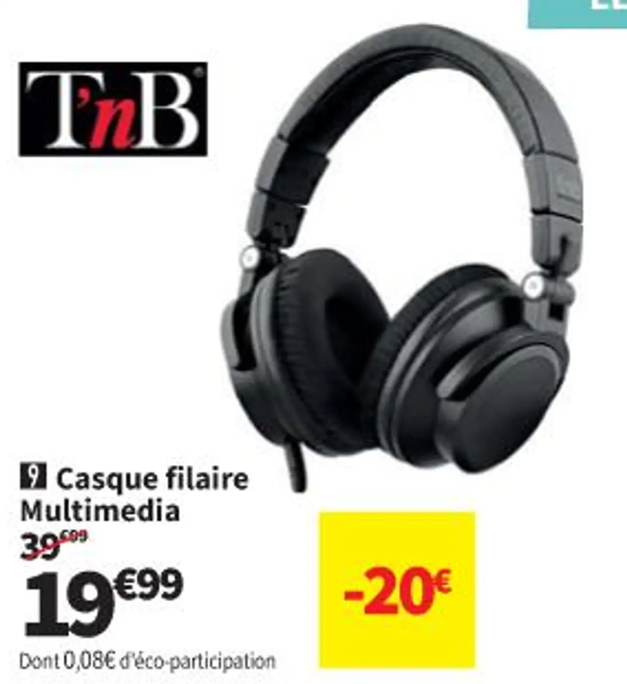 T'nB Casque filaire Multimedia