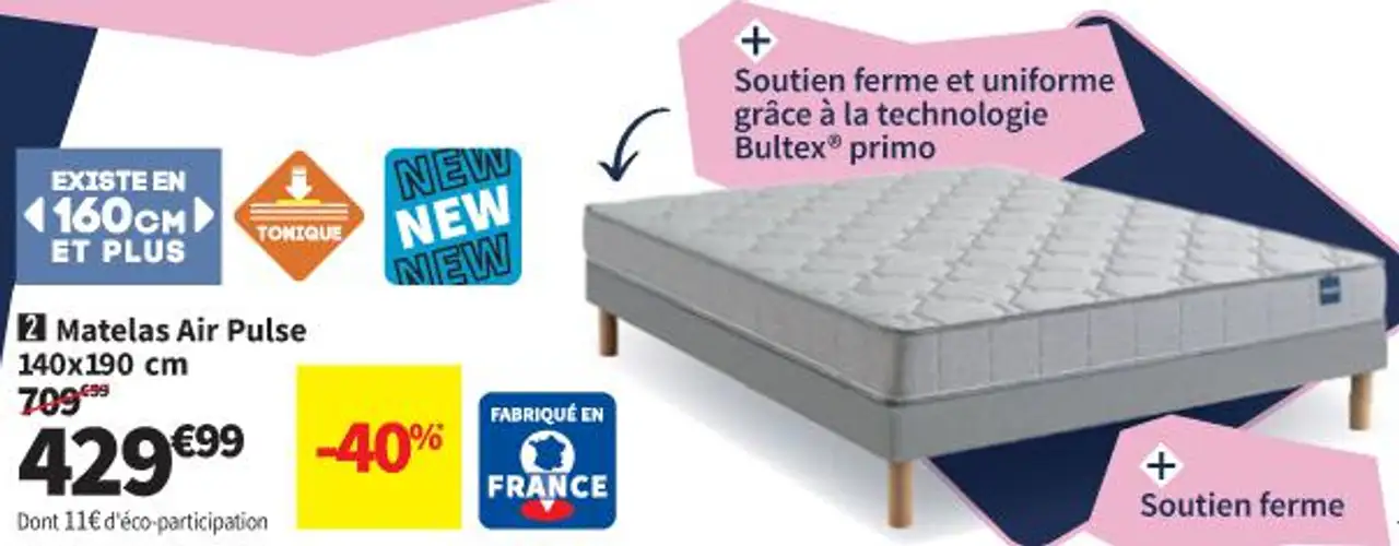 Bultex Matelas Air Pulse 140x190 cm