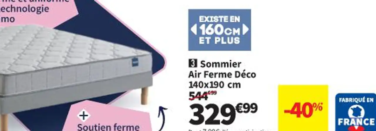 Bultex Sommier Air Ferme Déco 140x190 cm