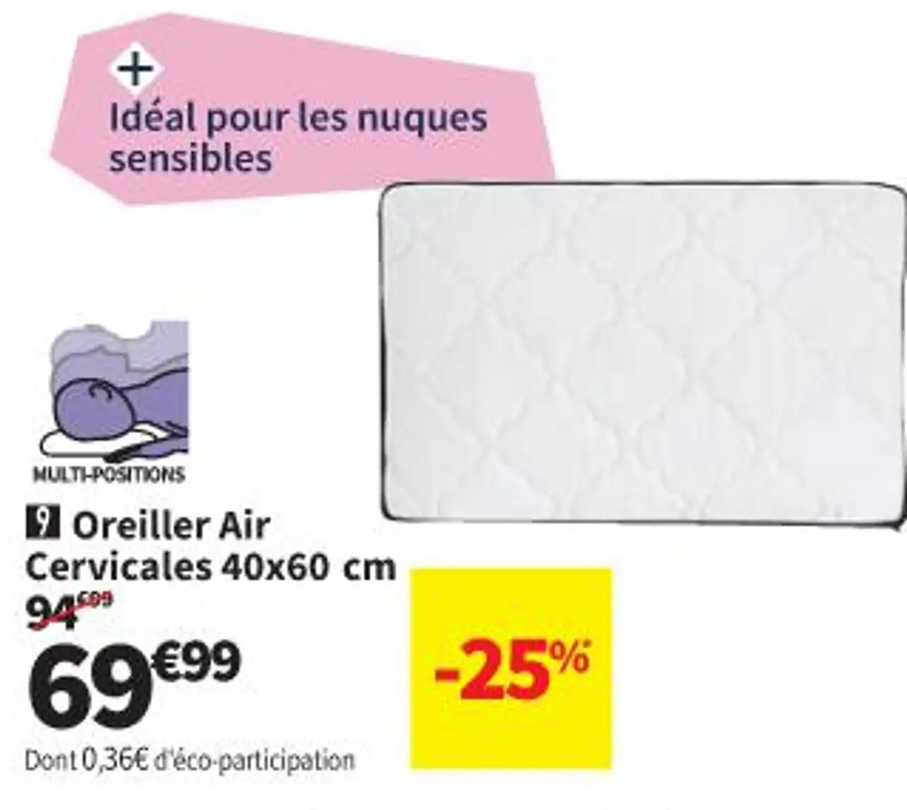Bultex Oreiller Air Cervicales 40x60 cm