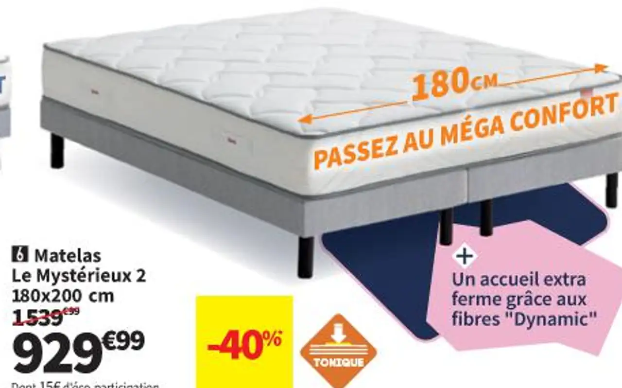 Epeda Matelas Le Mystérieux 2 180x200 cm