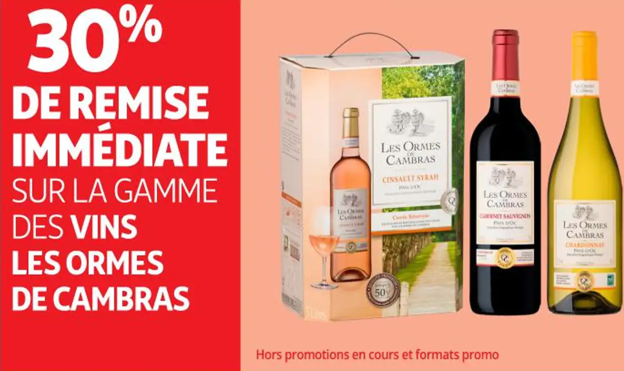Gamme des vins Les Ormes de Cambras