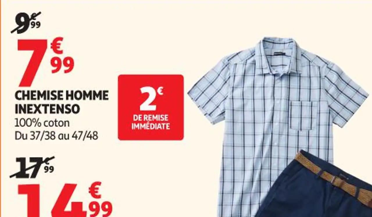 CHEMISE HOMME INEXTENSO