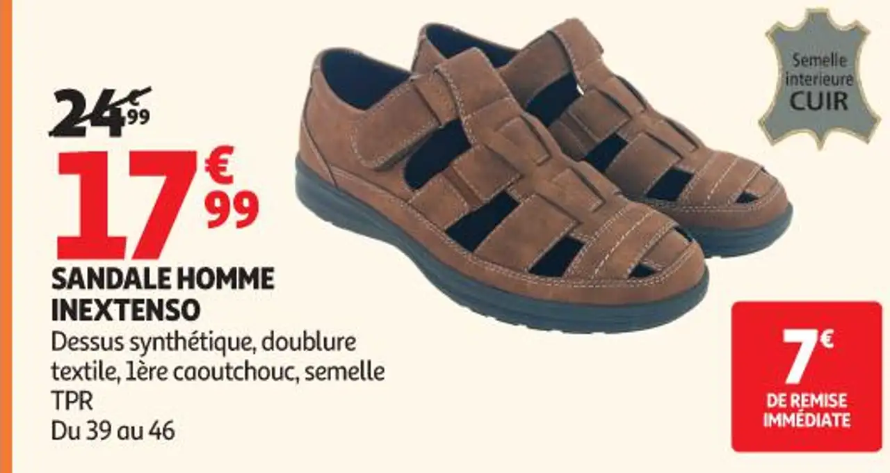 SANDALE HOMME INEXTENSO