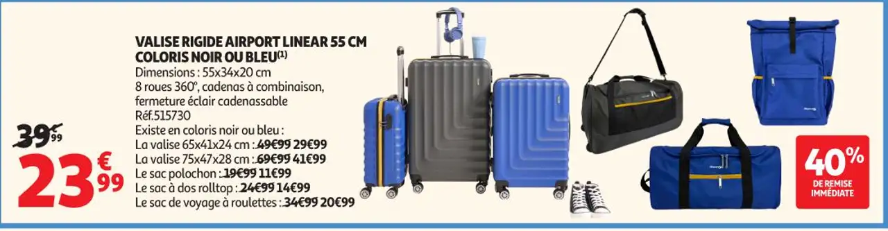 Valise Rigide Airport Linear 55 cm