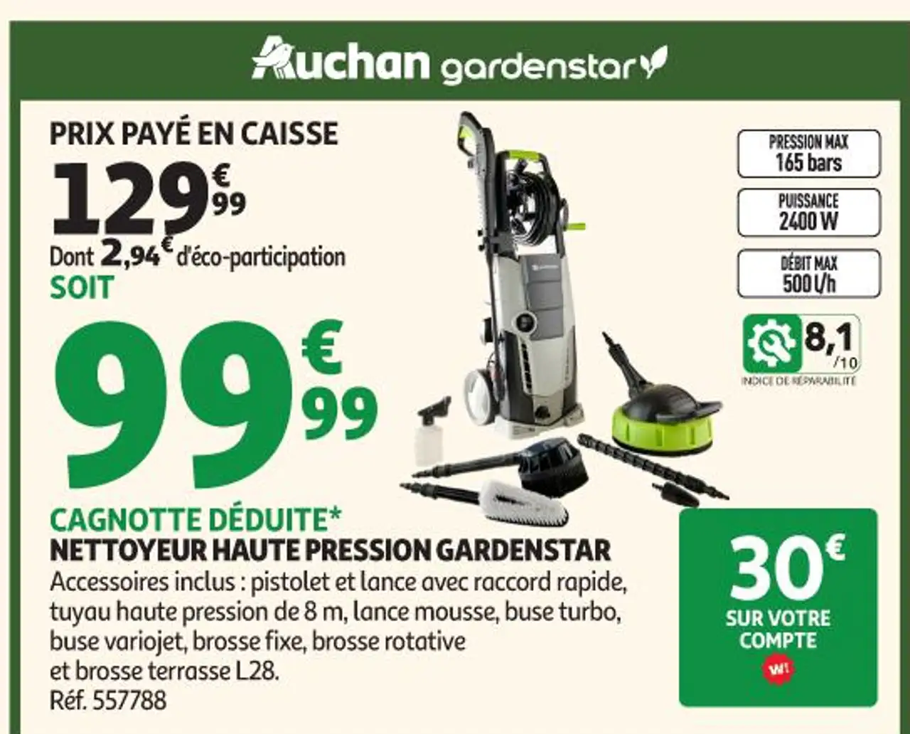 NETTOYEUR HAUTE PRESSION GARDENSTAR