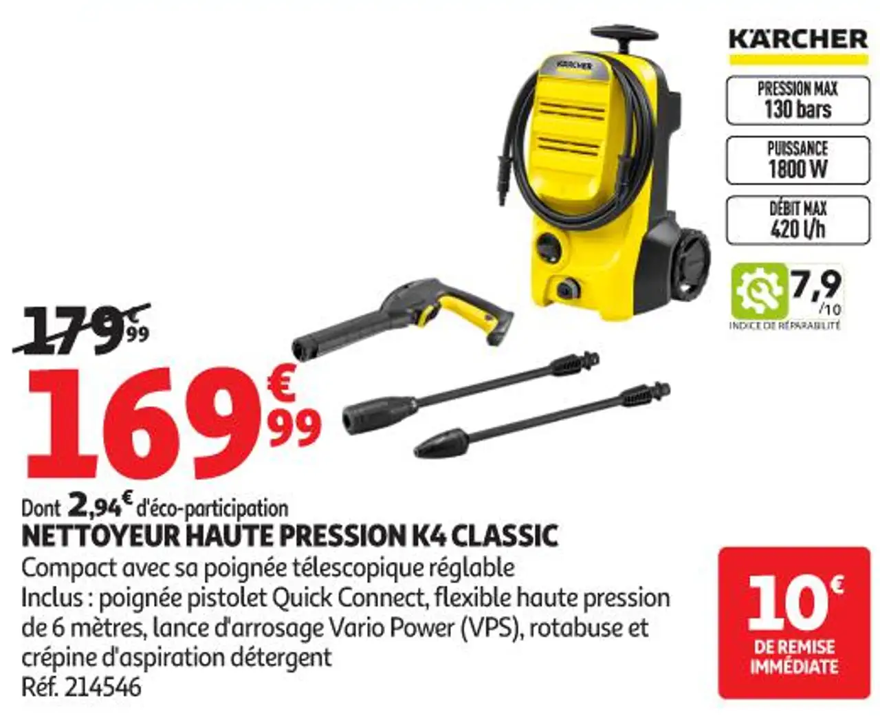 NETTOYEUR HAUTE PRESSION K4 CLASSIC KÄRCHER