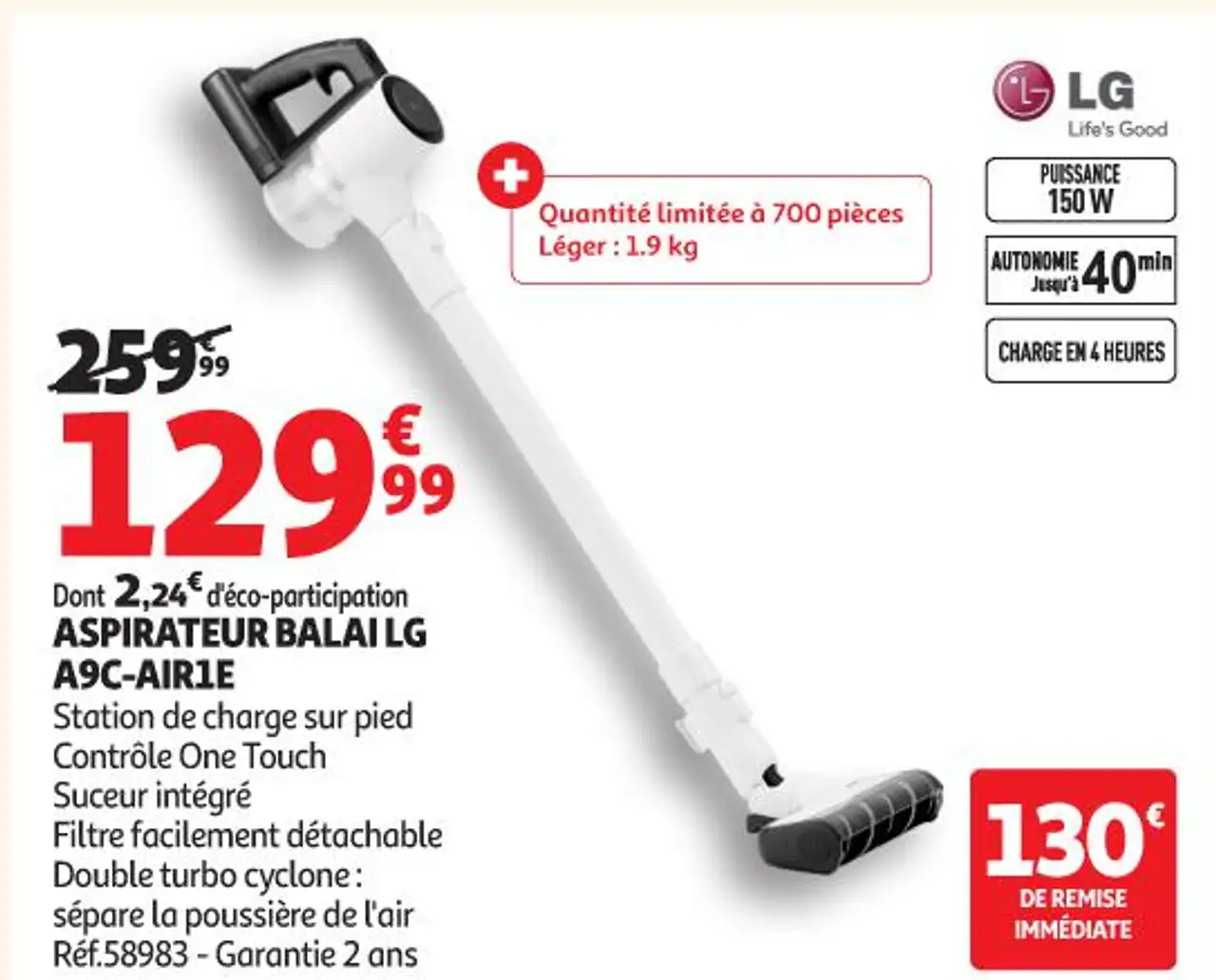 ASPIRATEUR BALAI LG A9C-AIR1E