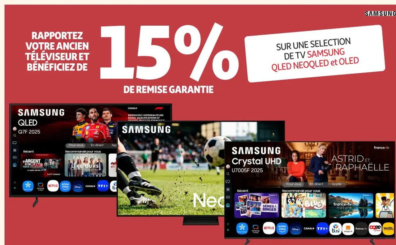 Sélection de TV Samsung QLED, NEOQLED et OLED