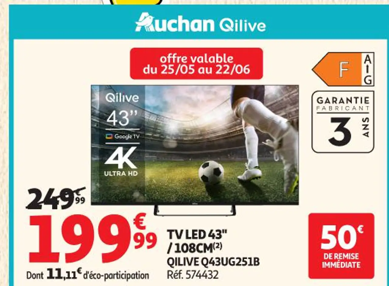 TV LED 43" / 108CM QILIVE Q43UG251B