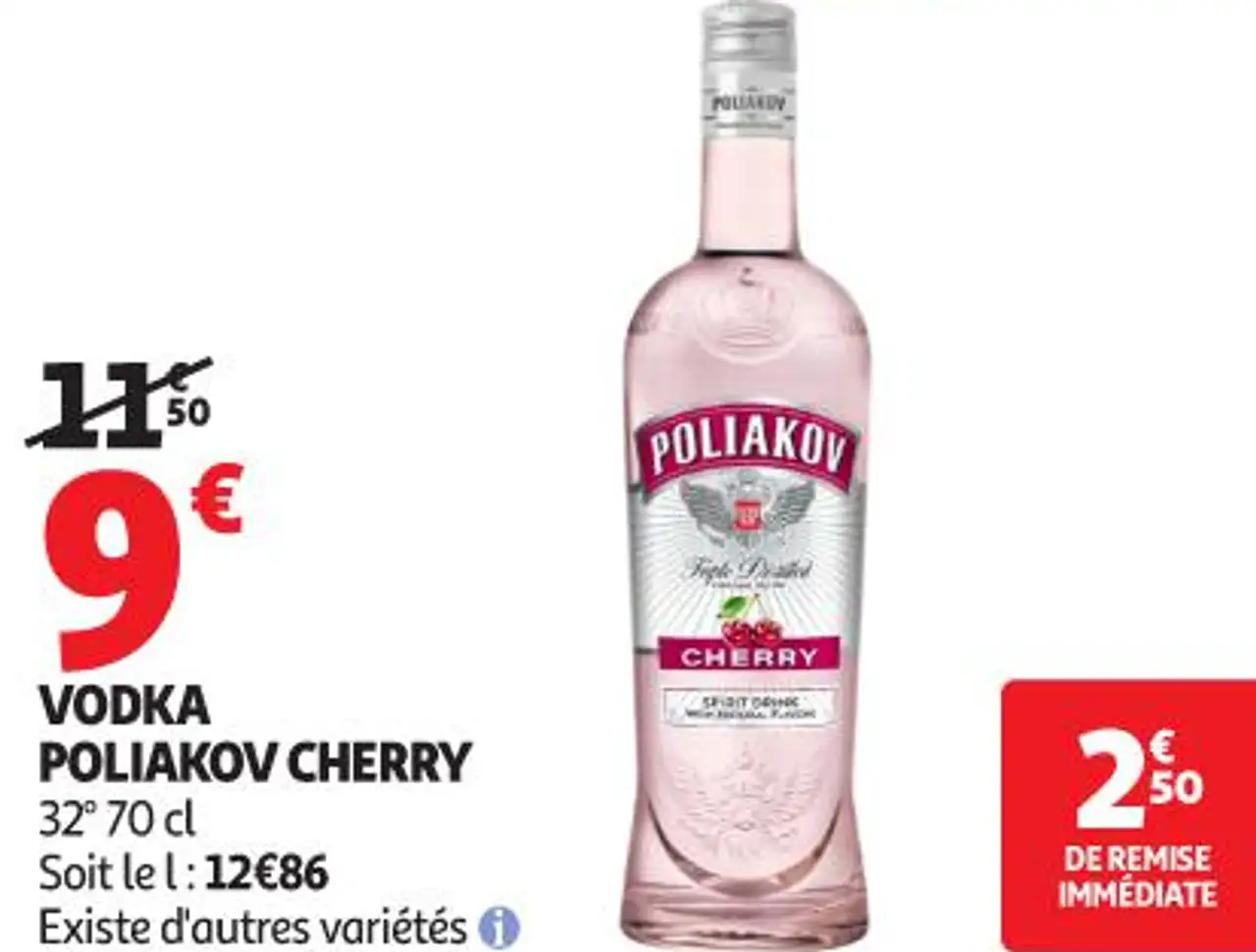 VODKA POLIAKOV CHERRY 32° 70 cl