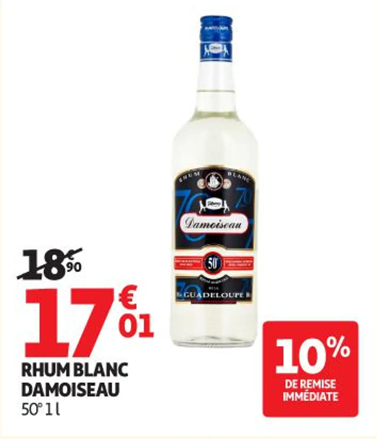 RHUM BLANC DAMOISEAU 50° 1 l
