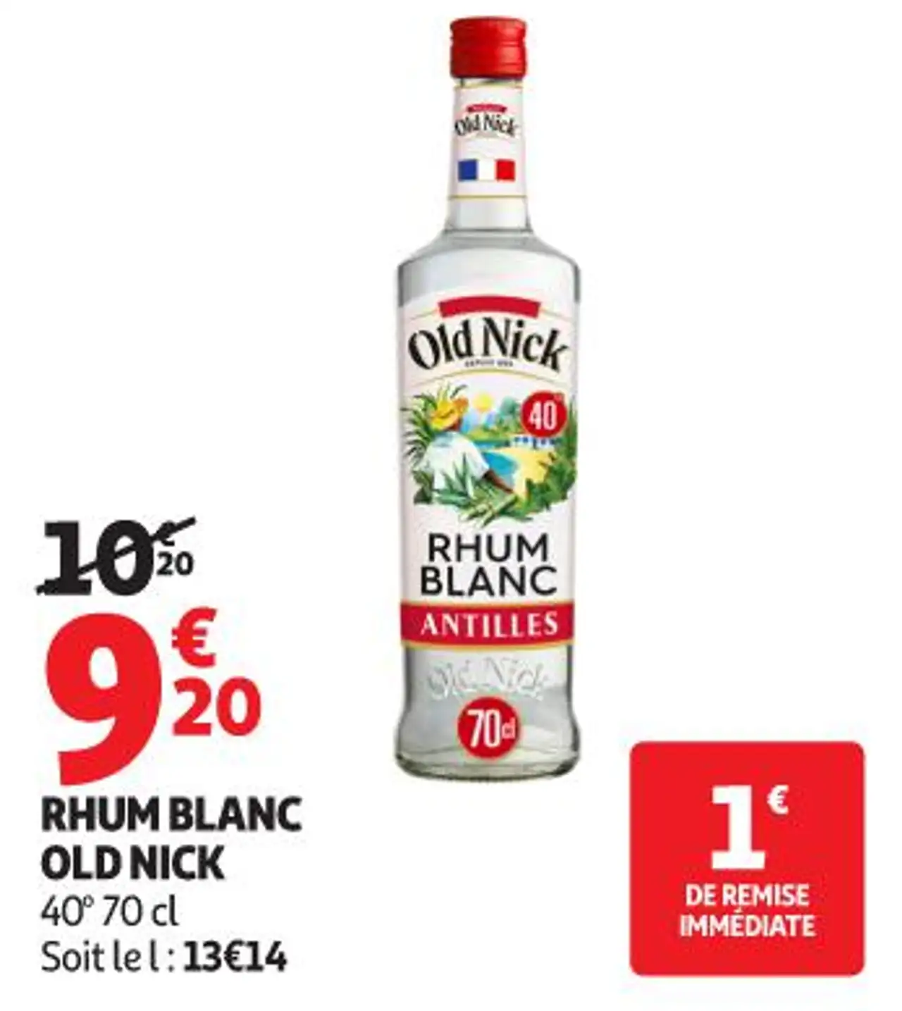 RHUM BLANC OLD NICK 40° 70 cl