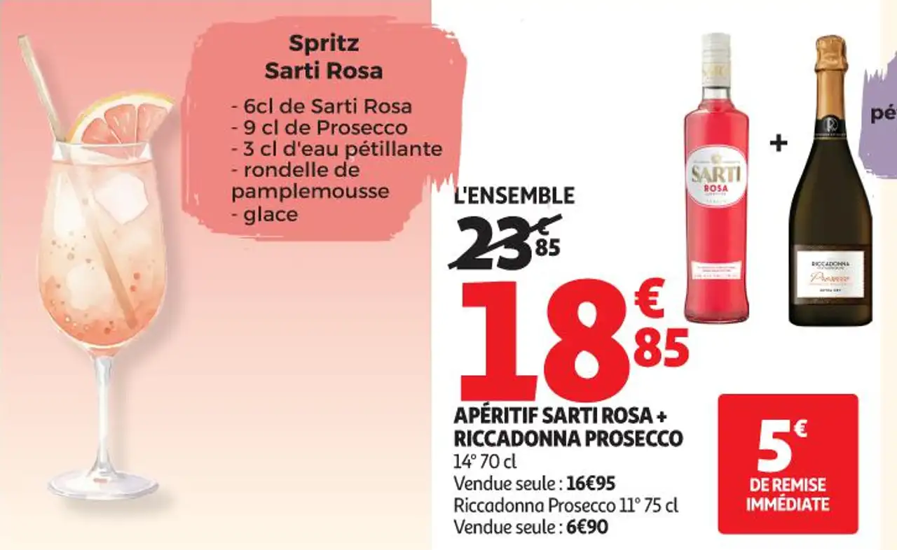 APÉRITIF SARTI ROSA + RICCADONNA PROSECCO