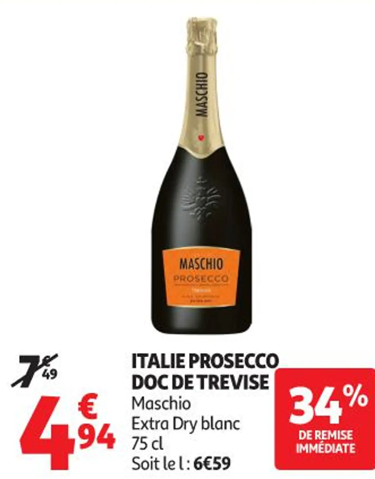 ITALIE PROSECCO DOC DE TREVISE Maschio Extra Dry blanc 75 cl