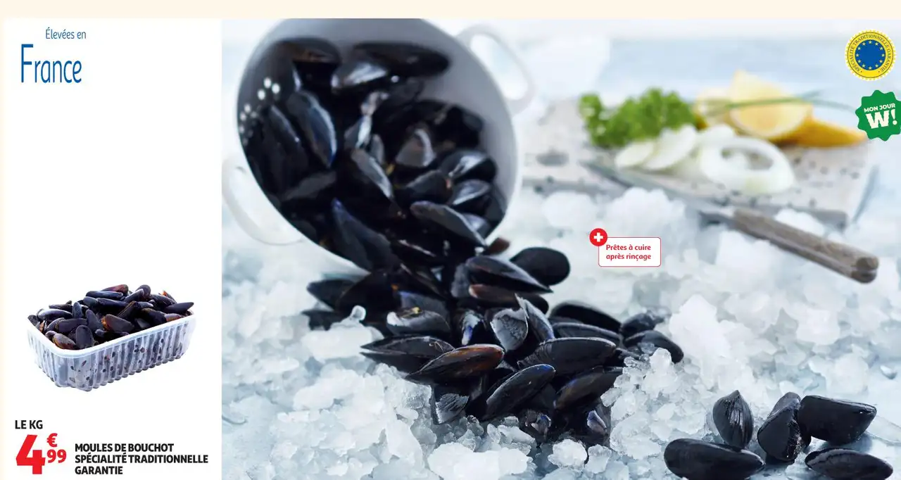 MOULES DE BOUCHOT SPÉCIALITÉ TRADITIONNELLE GARANTIE