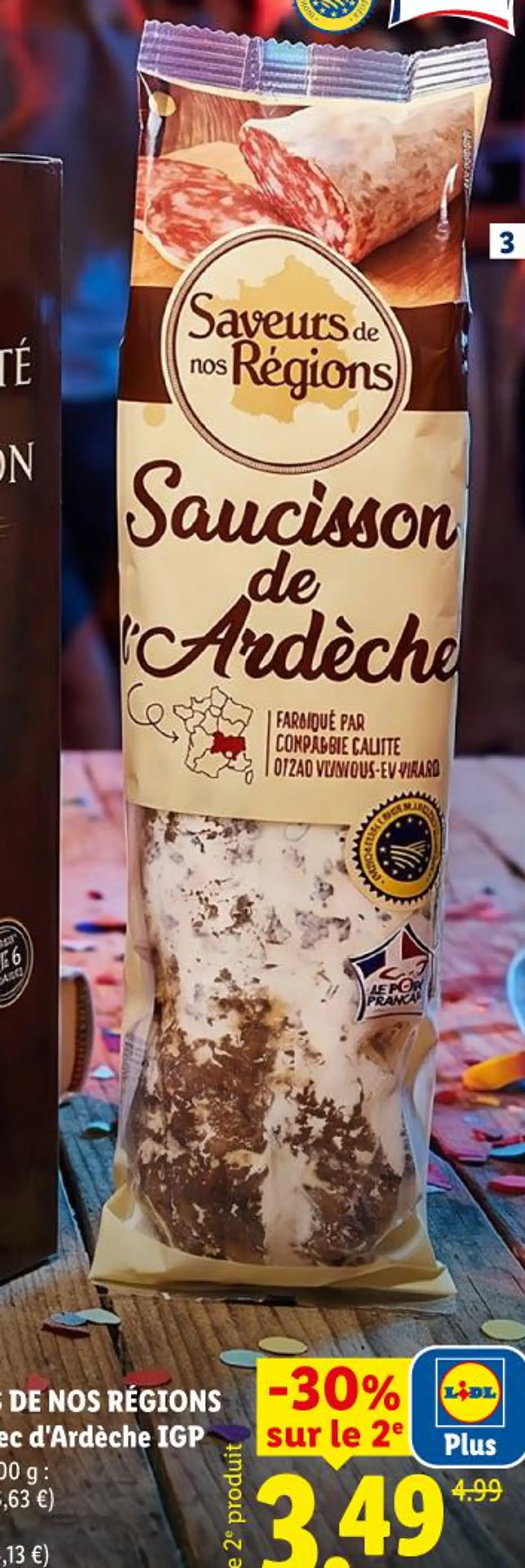 SAVEURS DE NOS RÉGIONS Saucisson sec d'Ardèche IGP