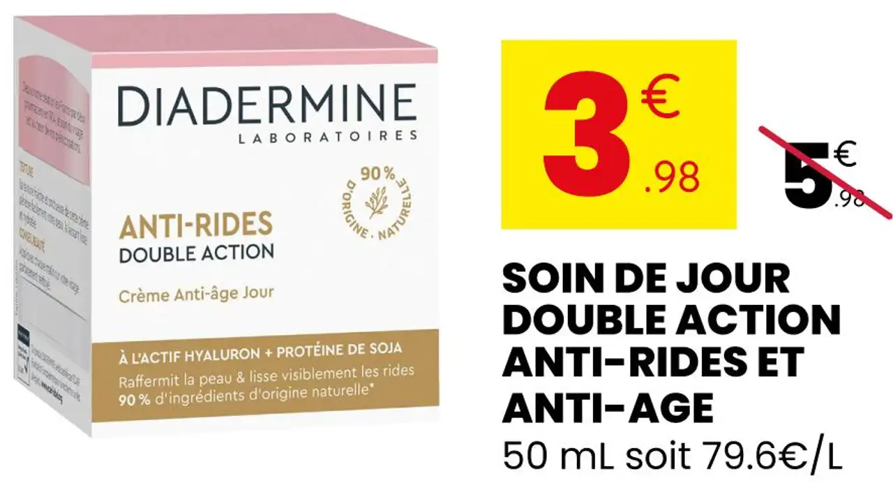 Diadermine Soin De Jour Double Action Anti-Rides Et Anti-Age