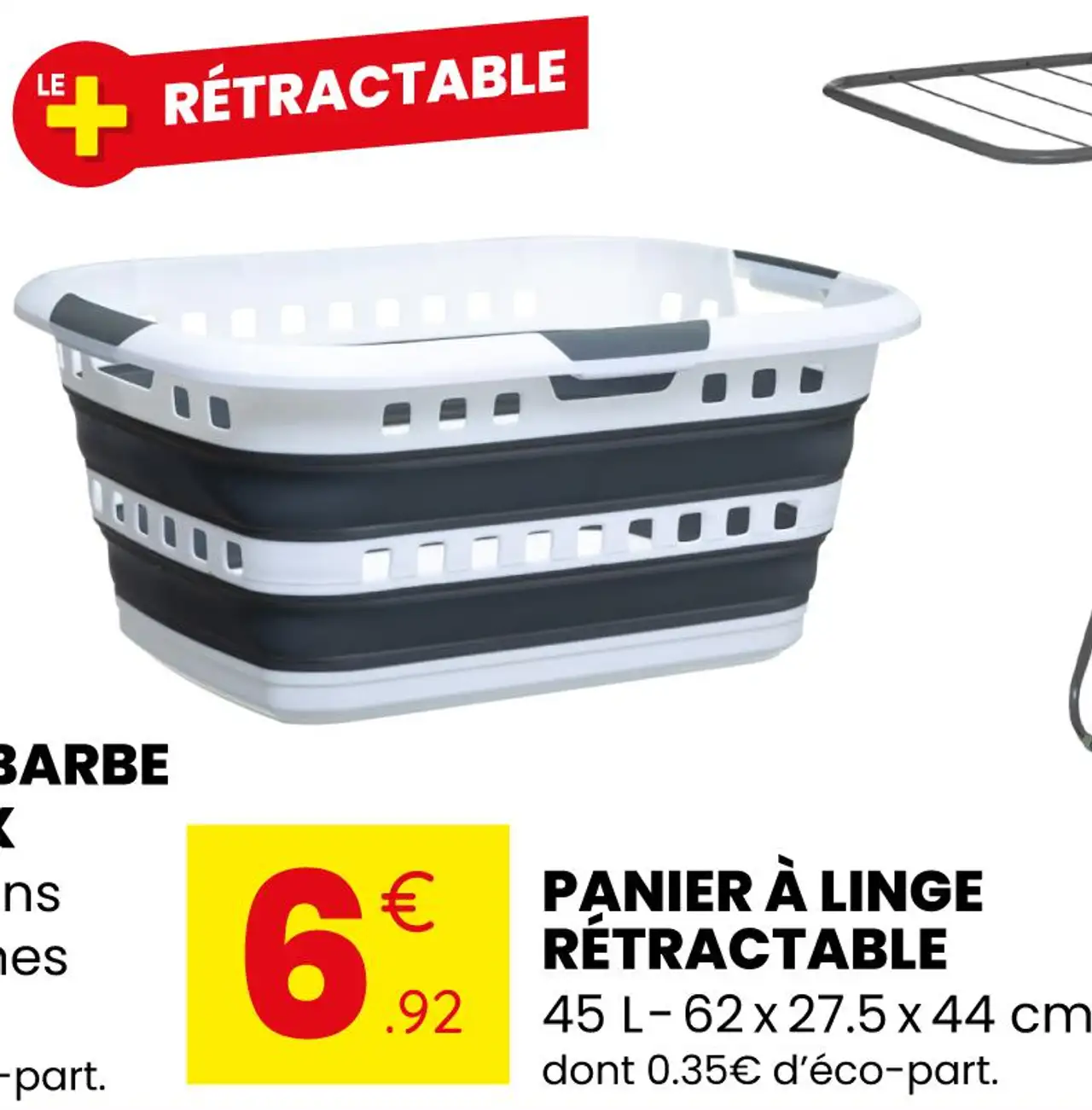 PANIER À LINGE RÉTRACTABLE