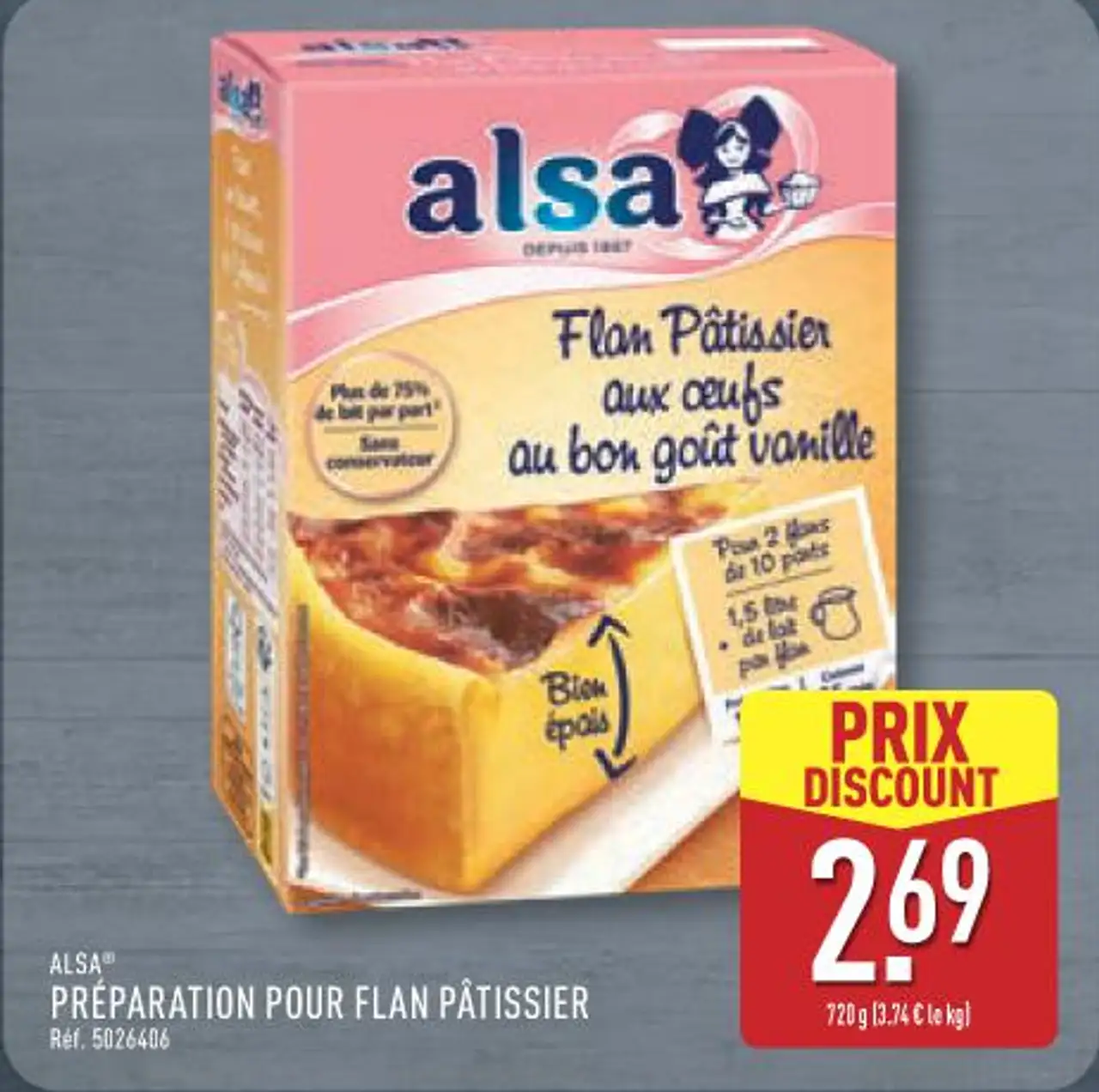 Alsa Préparation pour Flan Pâtissier