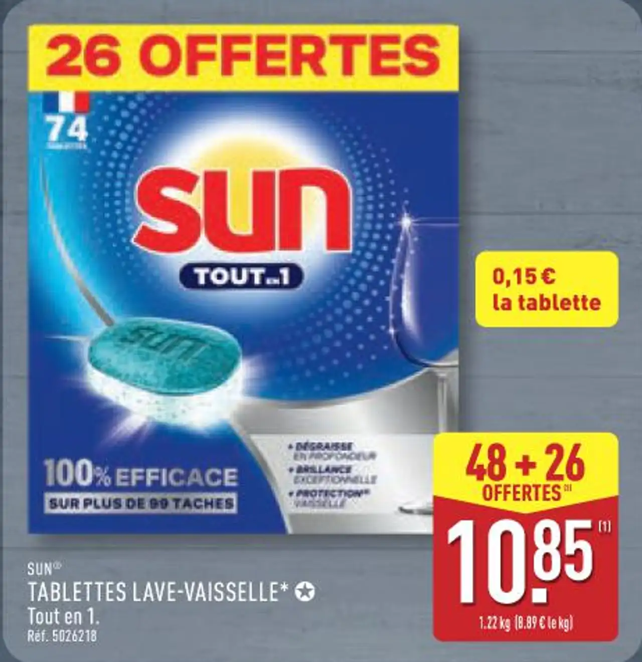 Sun Tablettes Lave-vaisselle Tout en 1