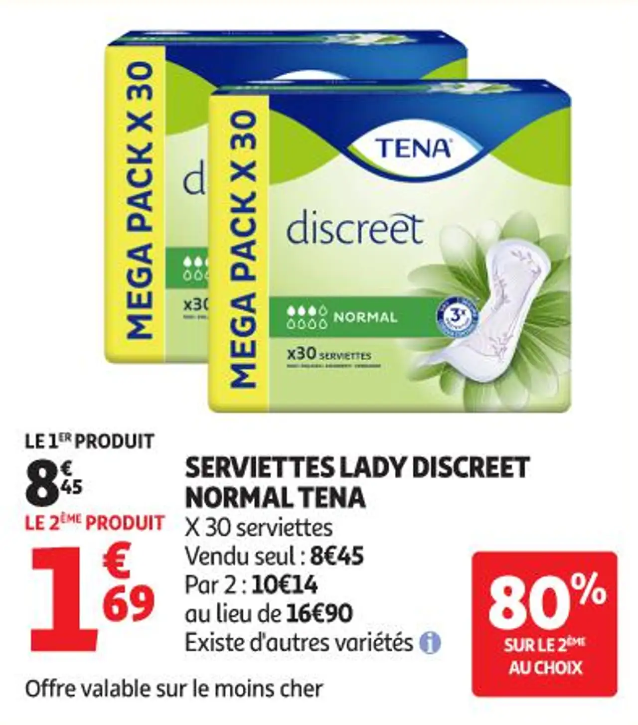SERVIETTES LADY DISCREET NORMAL TENA