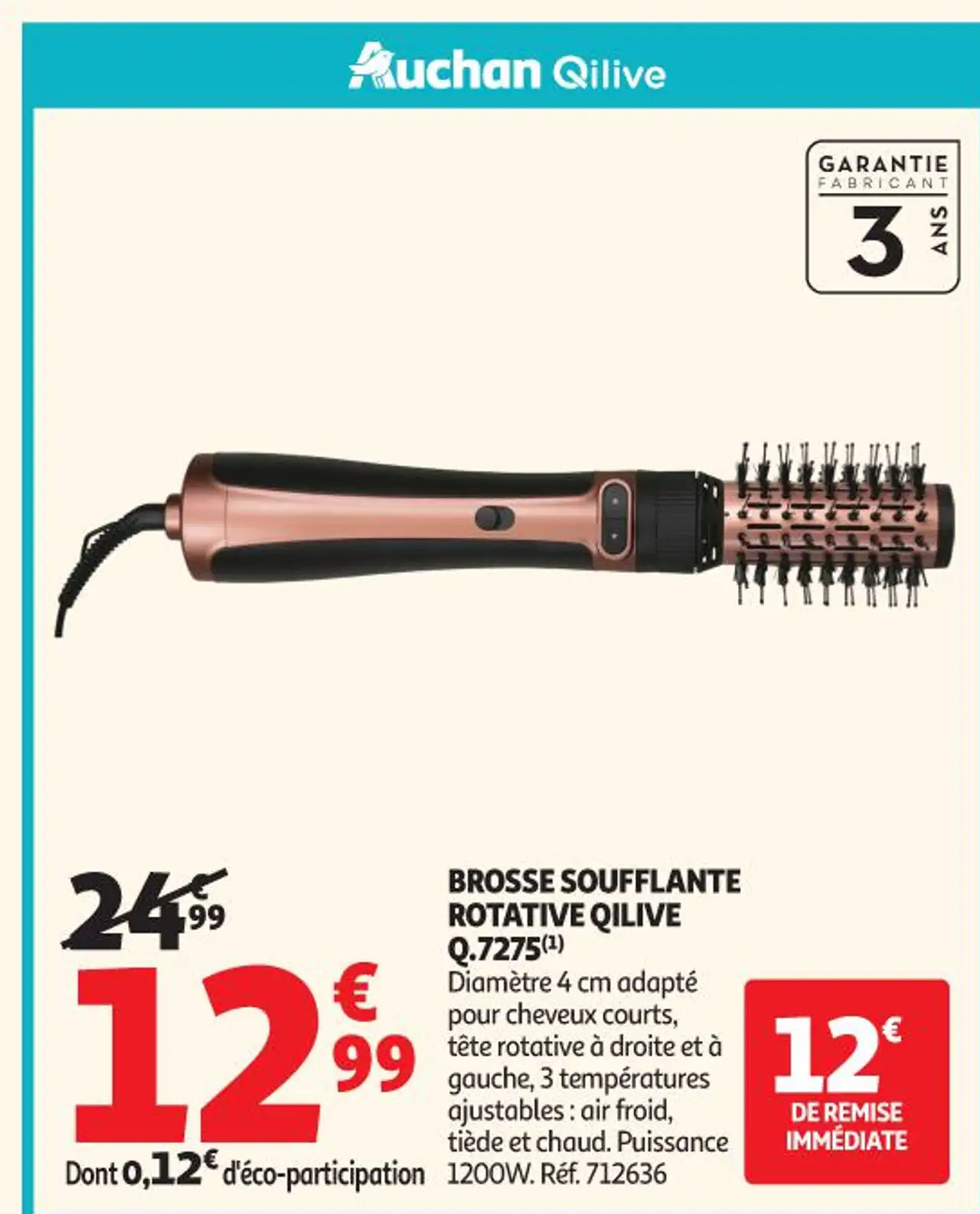 Brosse Soufflante Rotative Qilive Q.7275
