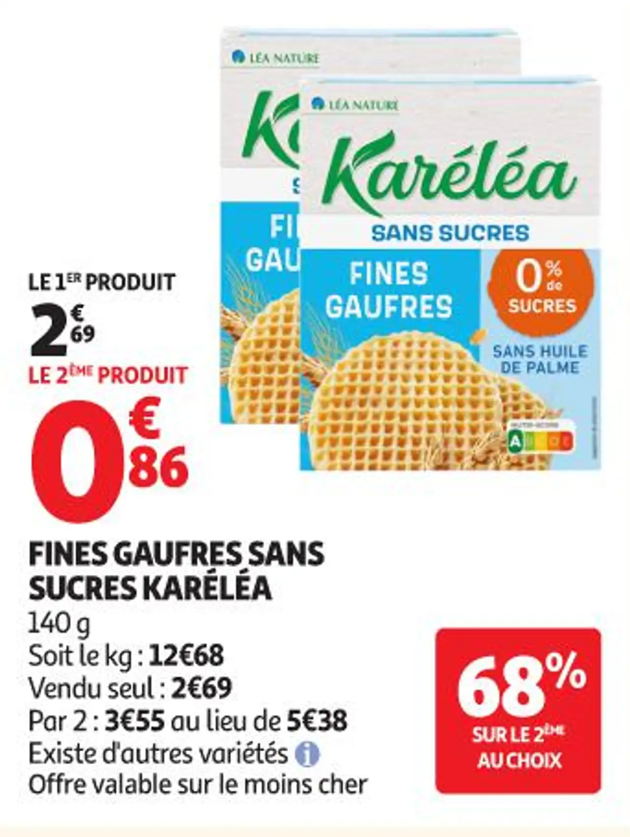 Fines gaufres sans sucres Karéléa
