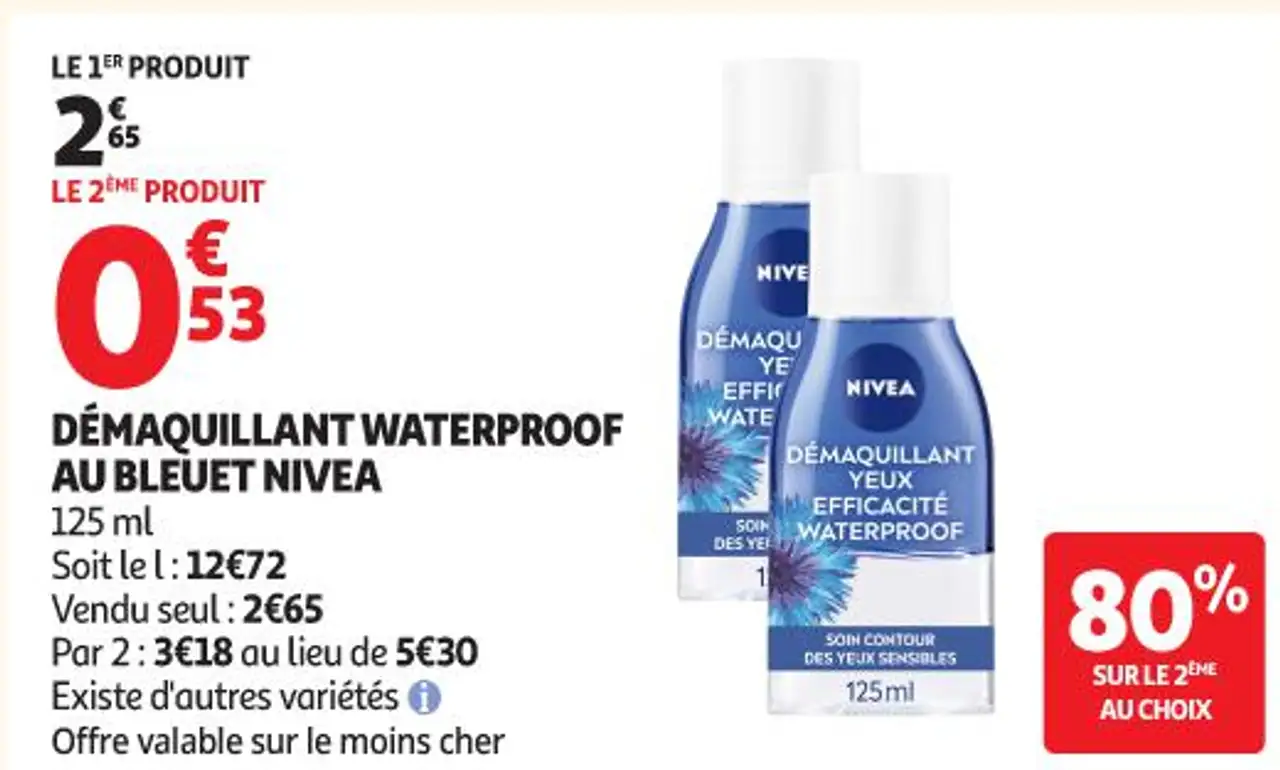 Démaquillant Waterproof au Bleuet Nivea