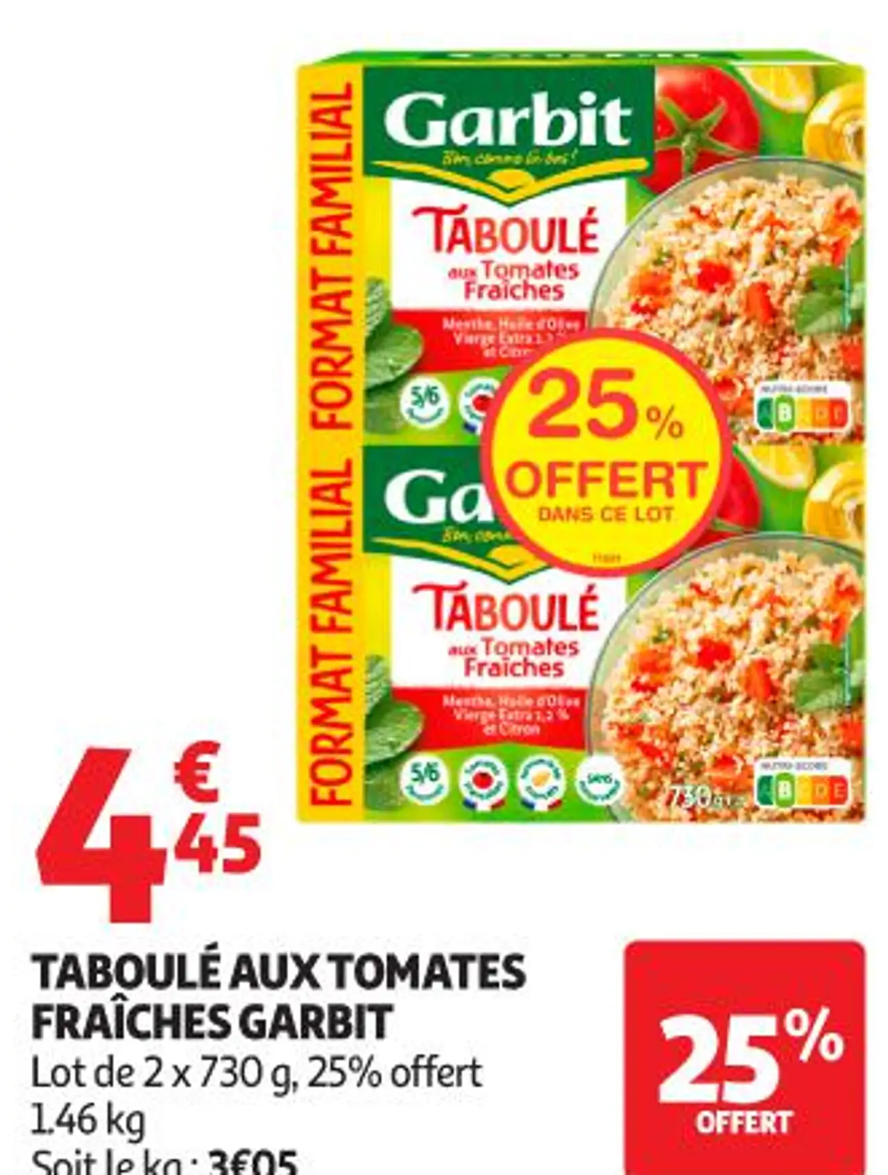 Taboulé aux tomates fraîches Garbit
