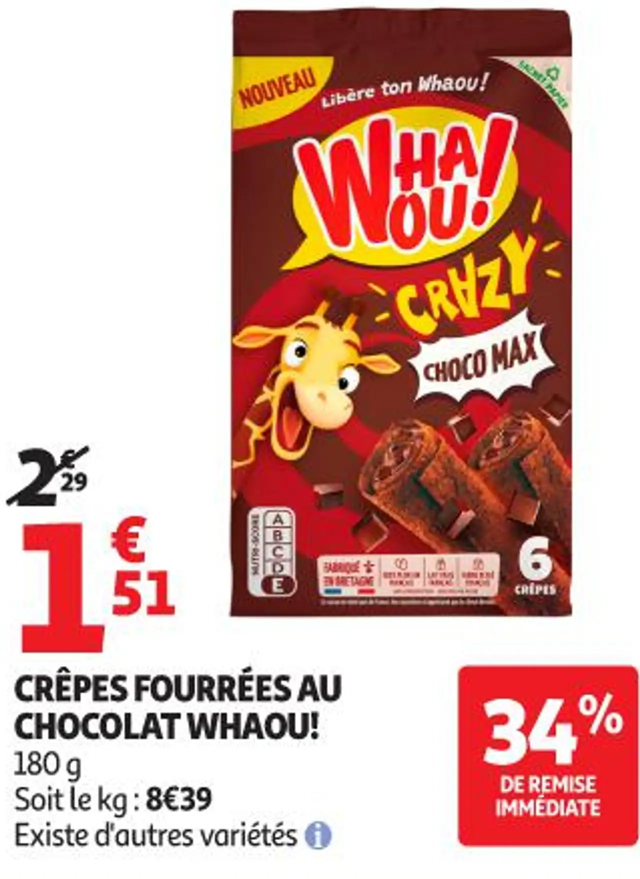 Crêpes fourrées au chocolat Whaou!