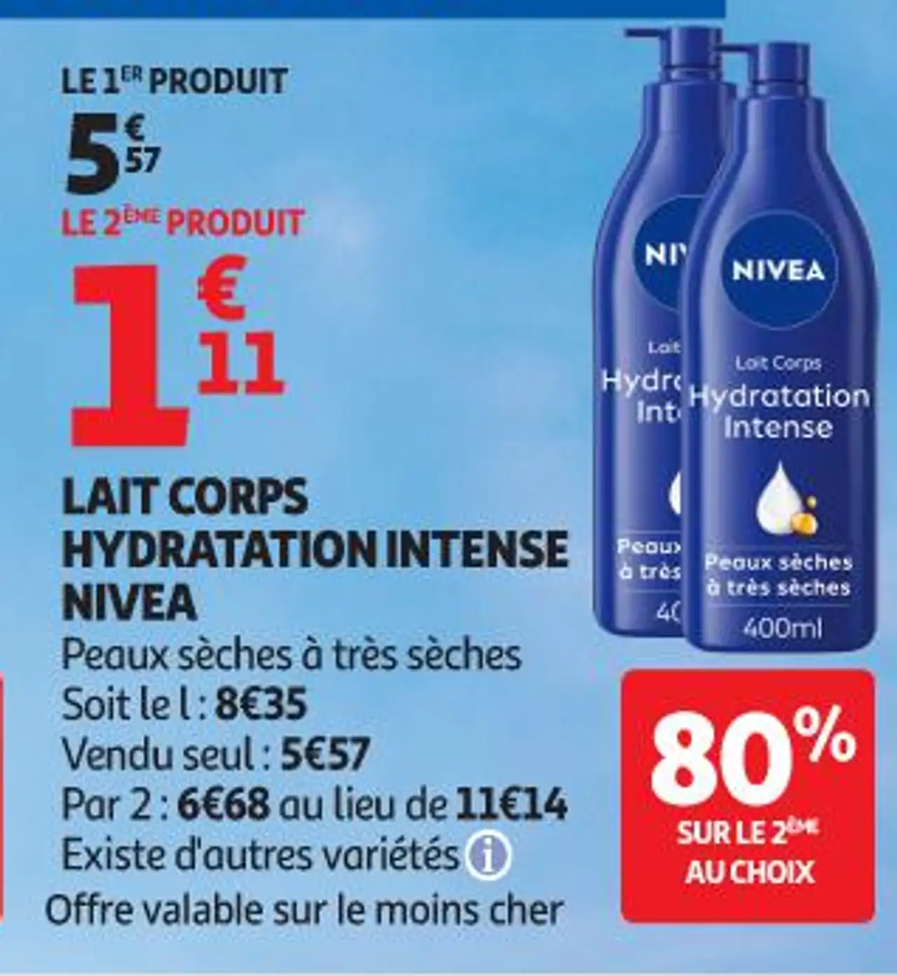 Lait corps hydratation intense Nivea